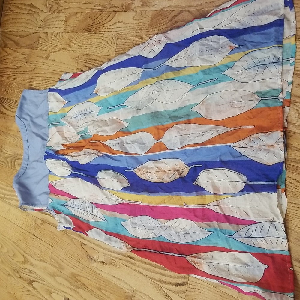 (S) Creation Flowy Dress Colorful Bohemian Cottagecore Vacation Coastal - Picture 6 of 6